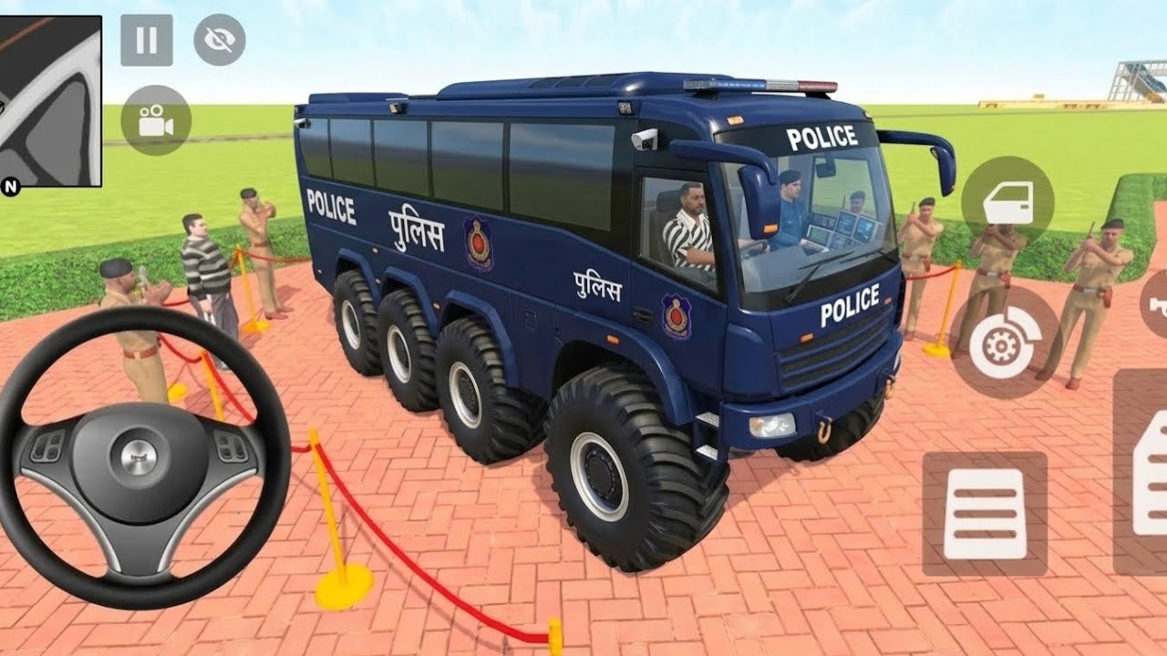 🤑Indian Thift Auto Simulator🤩Indian Showroom Purchase😯Modified New luxury Police Bus And Bike🥳Game