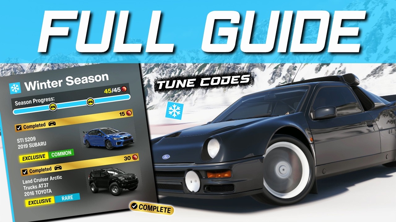 Forza Horizon 6 FESTIVAL PLAYLIST Winter Season FULL GUIDE (8 NEW CARS FREE)