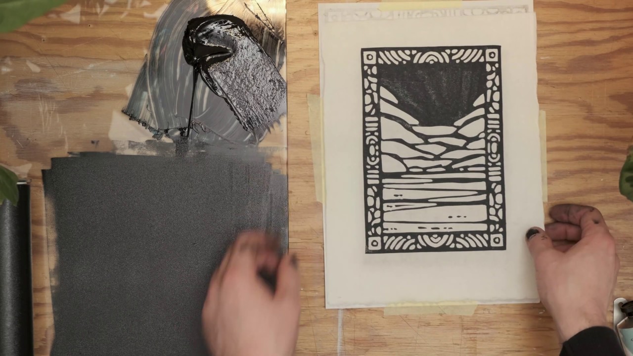 Chartpak AD blender marker linoleum test | drawing, carving, printing