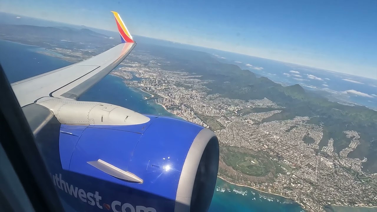 4K | Southwest 737-800 Takeoff from Honolulu