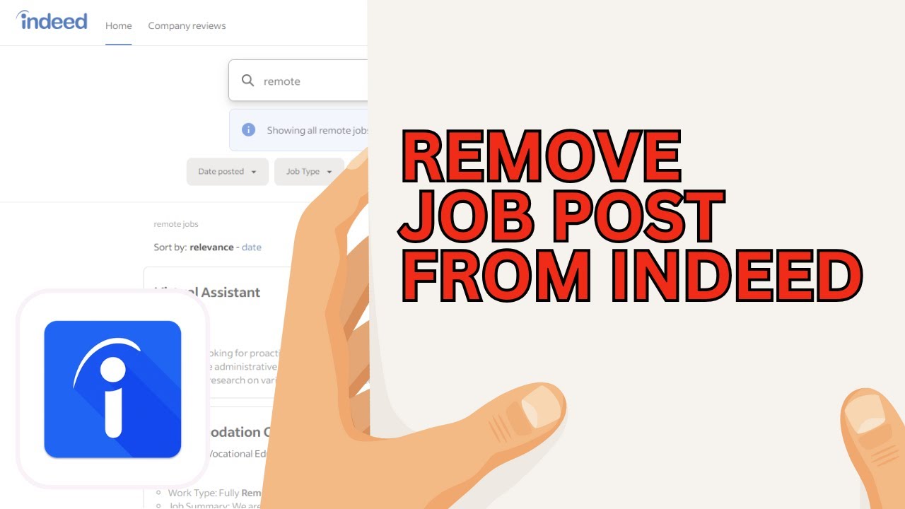 How to Remove Job Post From Indeed