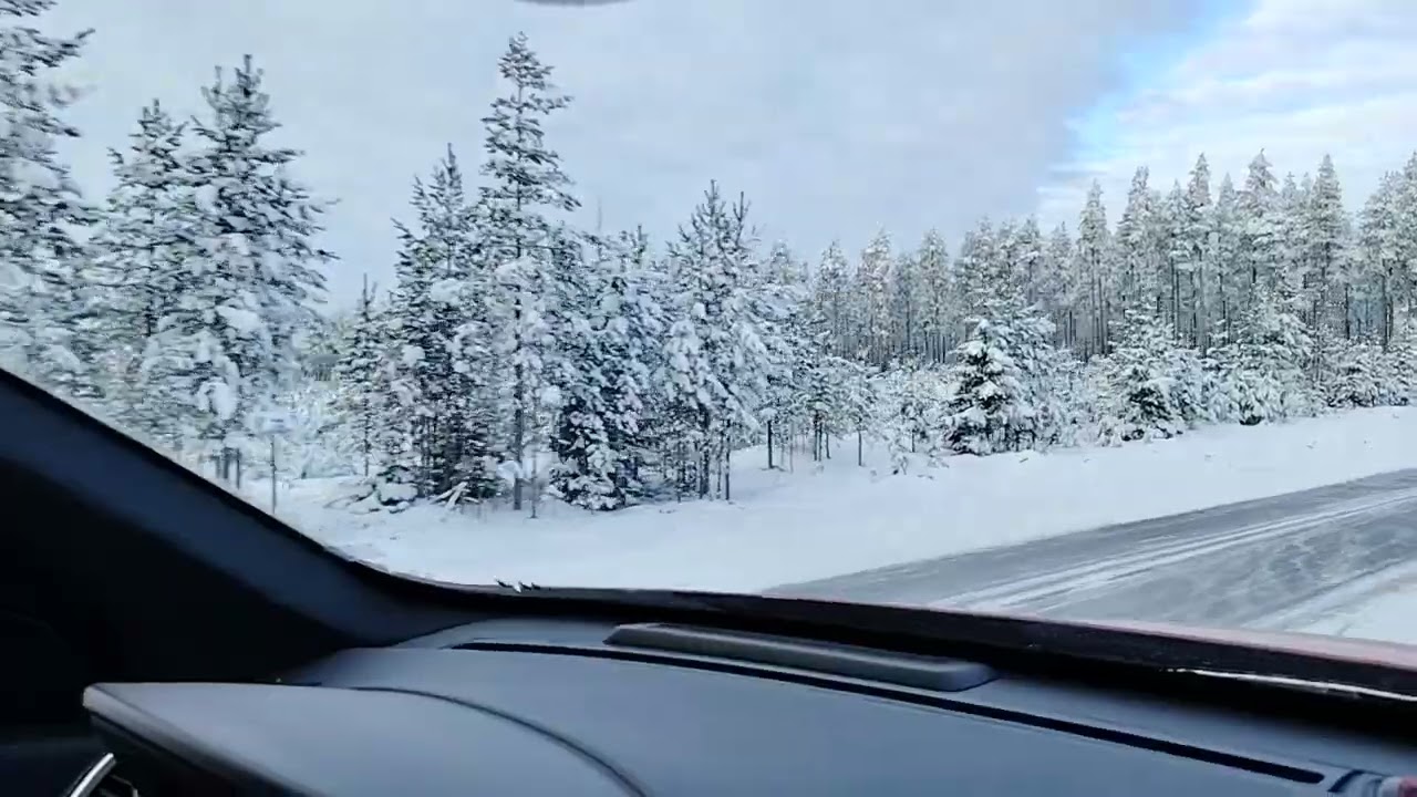 Lumiset maisemat matkalla Pohjanmaalle 