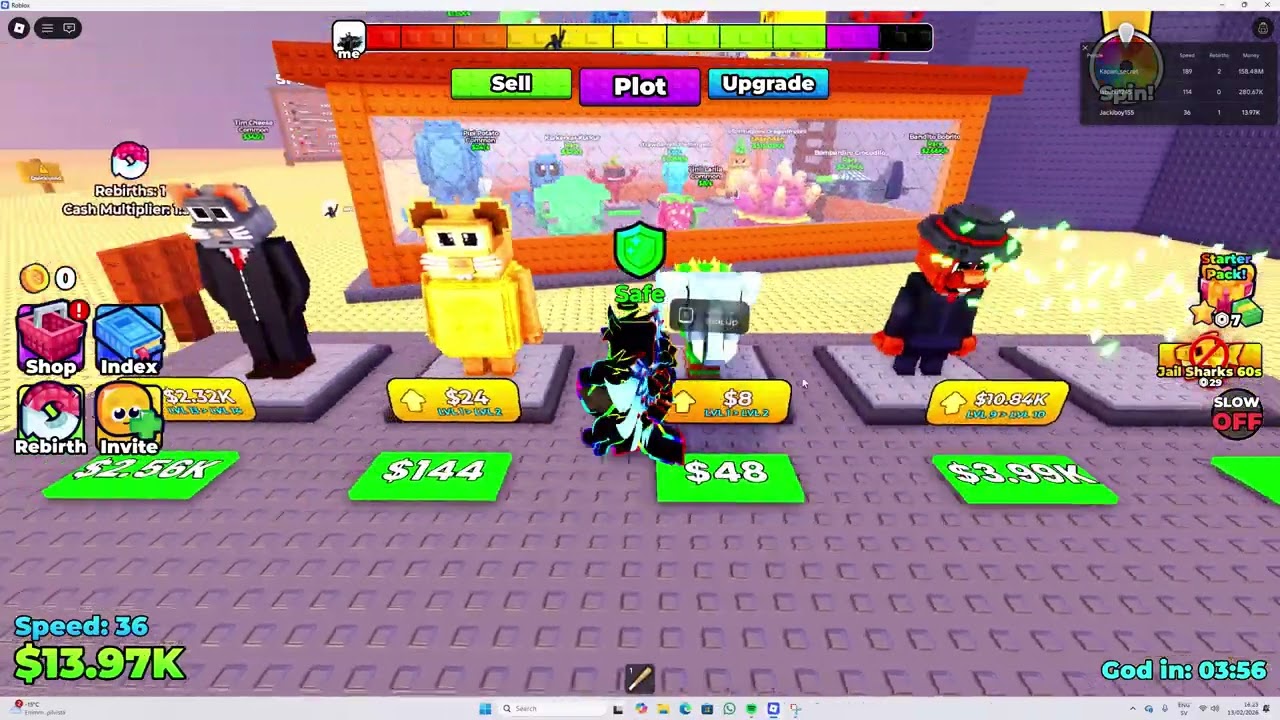 Testar esacpe tsunami for brainrots spel