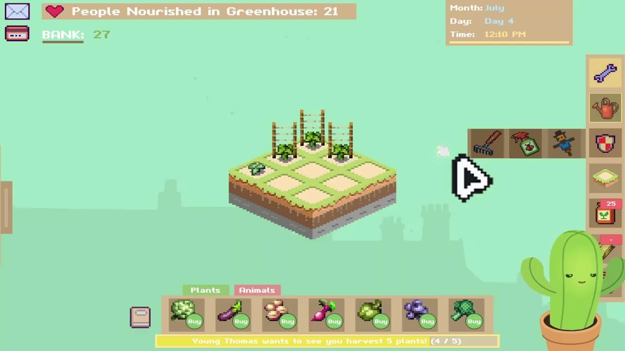 Эту уютную фермерскую игру создал один разработчик [Cactus Vtuber Plays Farmers Market ]