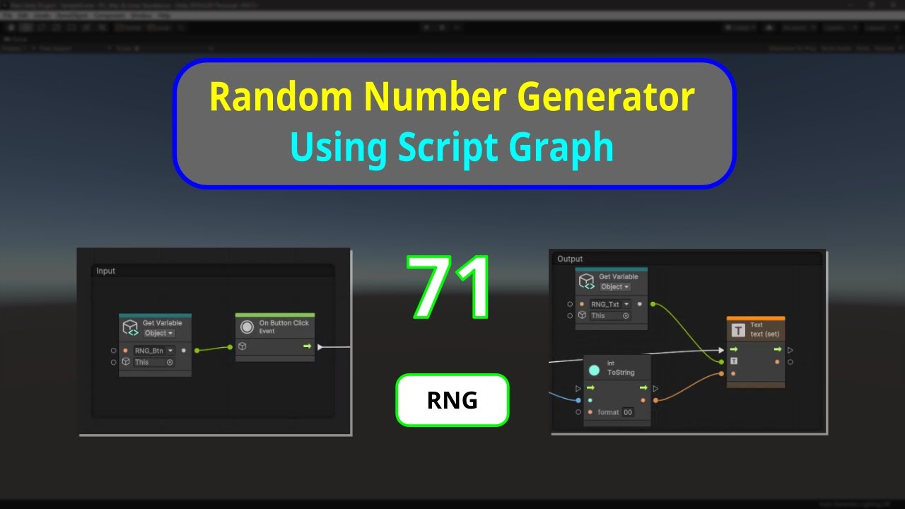Random Number(Int) Generator | Script Graph | Visual Scripting | Unity Game Engine | @Unity3DSchool