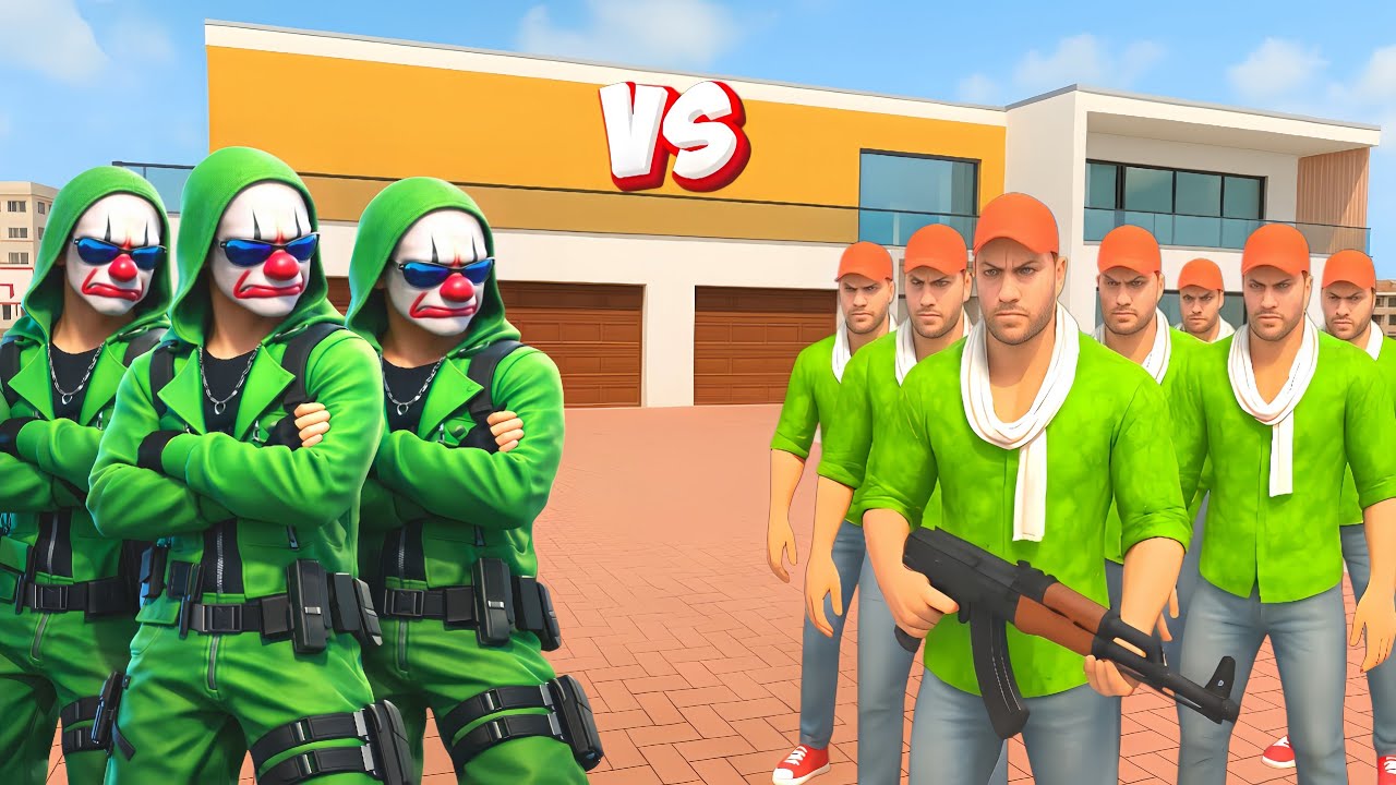 Green Criminal Vs  Green Jack Gang 💥🤩 Indian Theft Aura Simulator 🔥🤩 Aryan Gamerz 