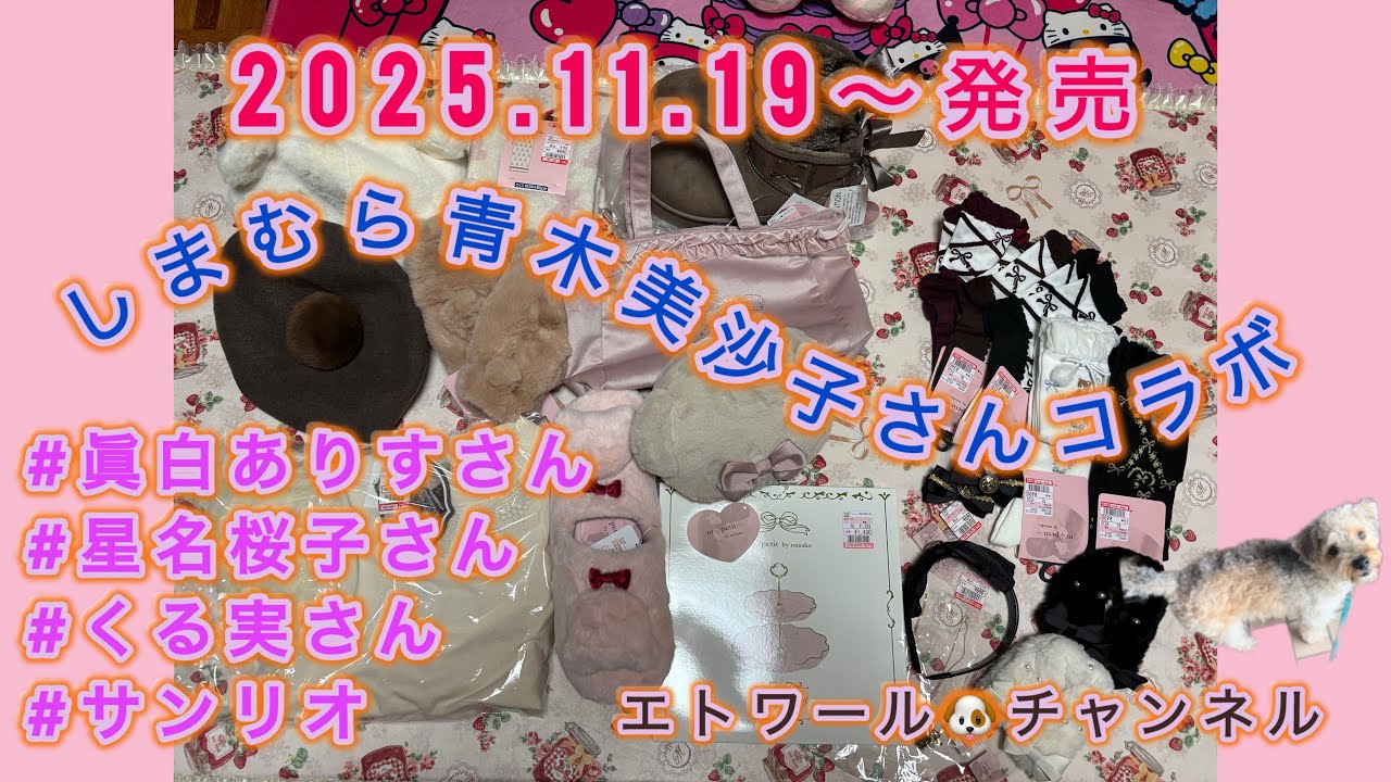 2025.11.19〜発売しまむら青木美沙子さんコラボ購入品紹介#しまむらコラボ#青木美沙子#眞白ありす#星名桜子#くる実#サンリオ 