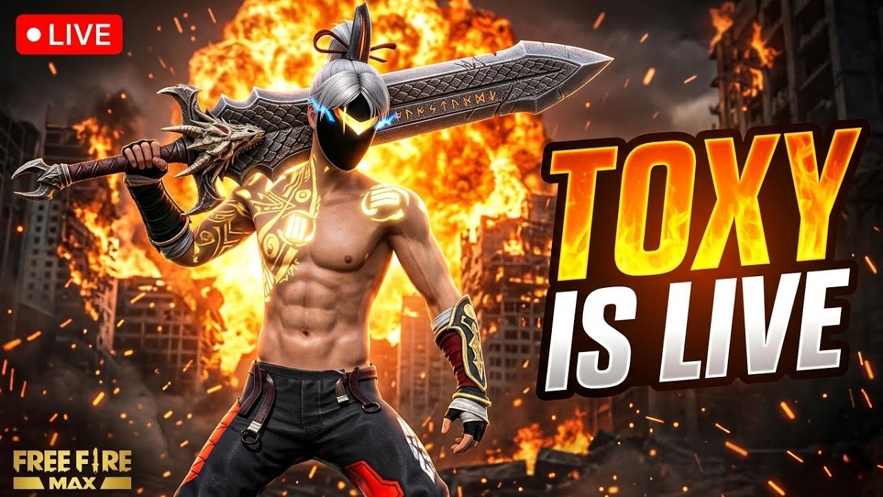 TOXY IS LIVE IN _FREE FIRE MAX_ GAME PALY MOBILE 🔥