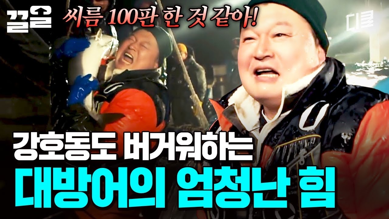 천하장사도 이건 쉽지 않다;;; 강호동도 제압하기 쉽지 않은 제철 대방어 | 호동과바다