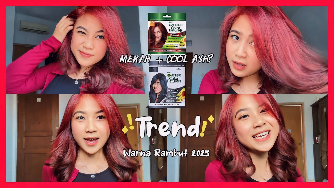 WARNAIN RAMBUT MERAH YANG LAGI TREND 2025 | Garnier Cool Ash + Merah Berry