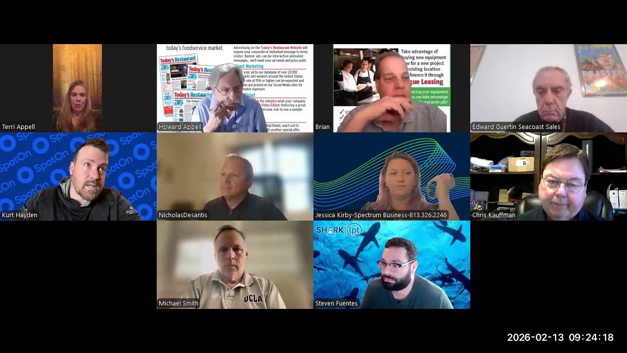 9am  Feb 13 2026 Today's Restaurant Network Meeting
