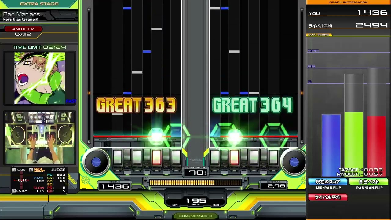 Bad Maniacs(DPA) EX-HARD CLEAR(フリップ左鏡右乱)
