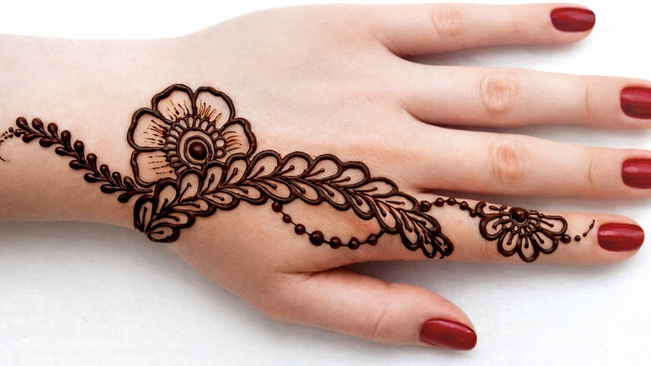 “5 Minute Floral Mehndi Design for Back Hand 😍 Super Easy”|Mehandi designs|mahandi ka dezain 