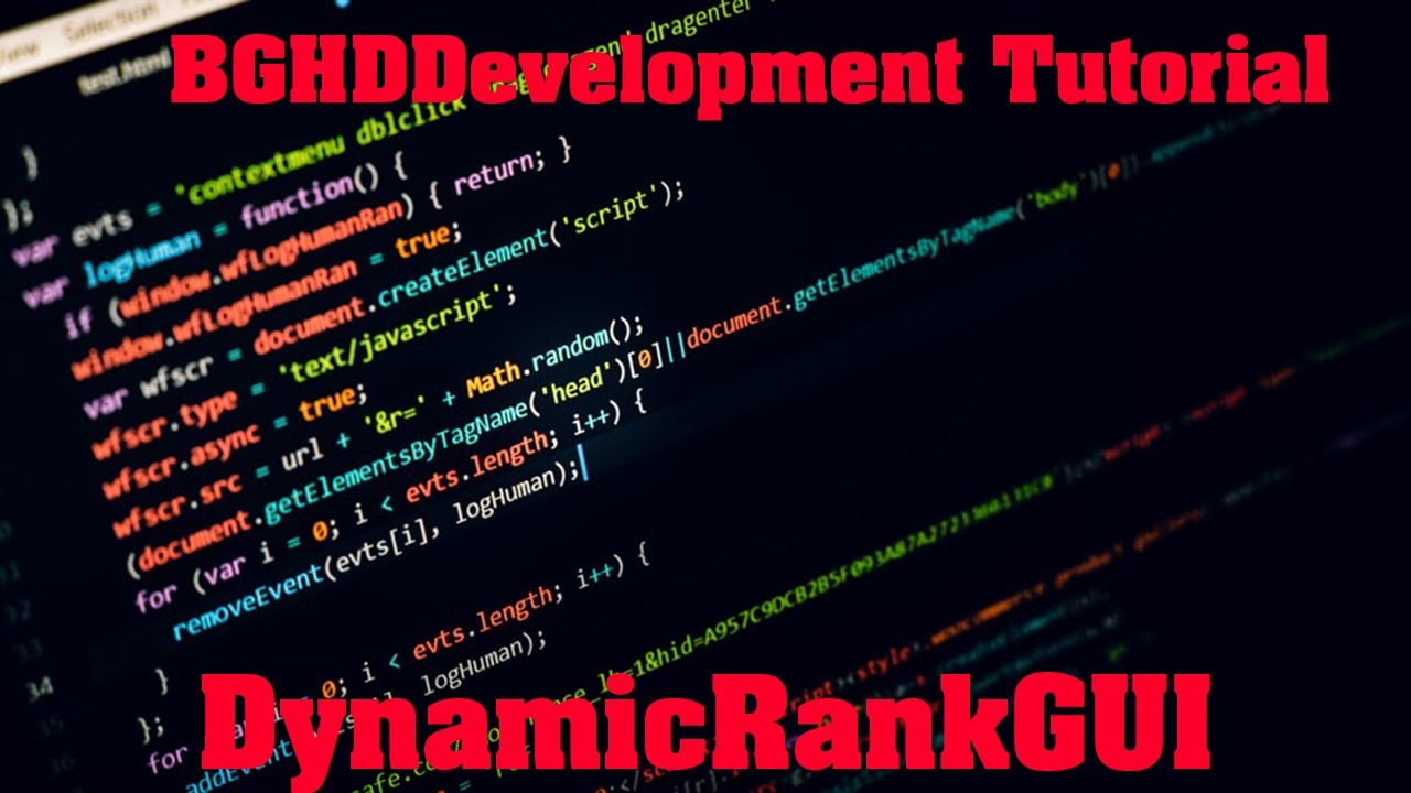 DynamicRankGUI - Tutorial/Overview
