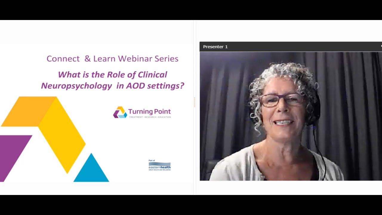 Webinar series: The role of clinical neuropsychology in AOD settings