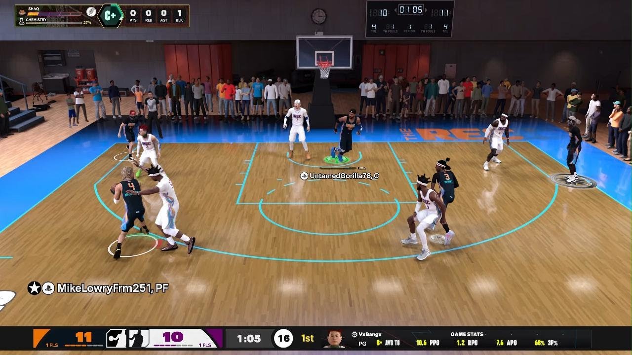 NBA 2K26: 12 PTS 11 REB 5 AST 1 STL 1 BLK