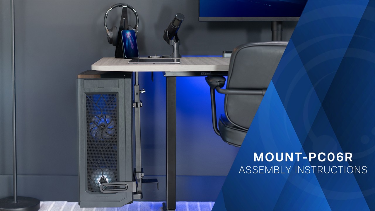 MOUNT-PC06R Large Under Desk and Wall PC Mount Assembly by VIVO