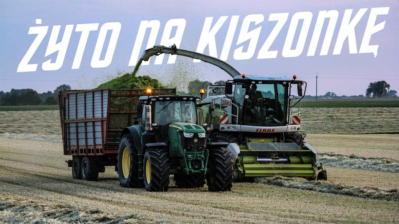 ŻYTO NA KISZONKĘ! 4X JOHN DEERE & CLAAS JAGUAR ★GR RATAJCZYK★