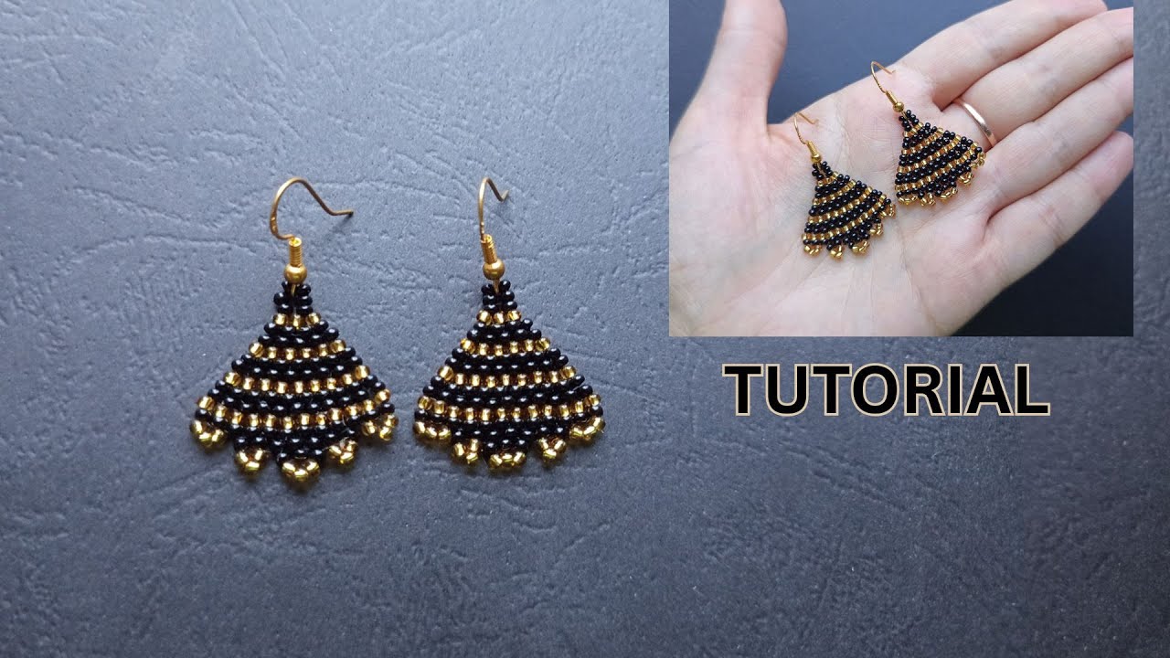 Brick Stitch Beading, Seed Bead earrings Tutorial