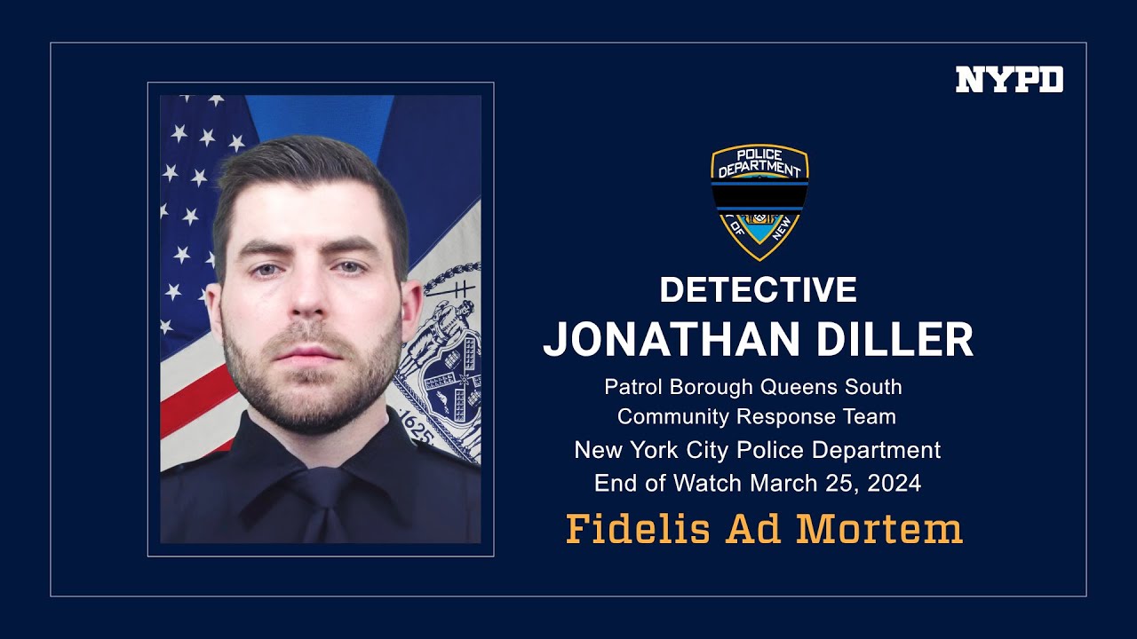 The funeral of Detective Jonathan Diller