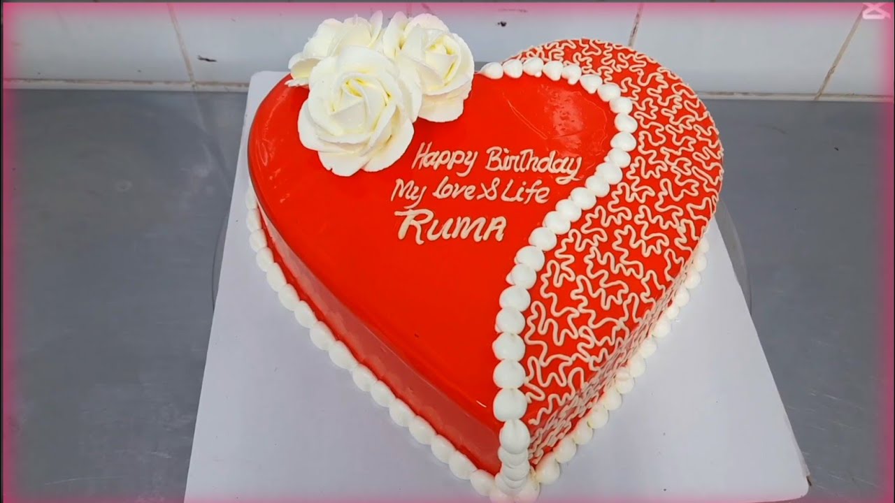 Heart shape Design Cake  /// New Design Cake ideas  // Anniversary Heart Shape Cake Design