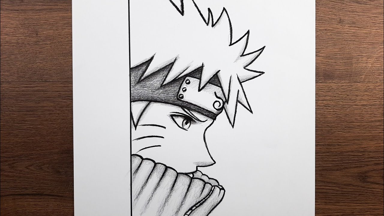 How to draw Naruto Uzumaki - Easy anime drawing - Tutorial step by step