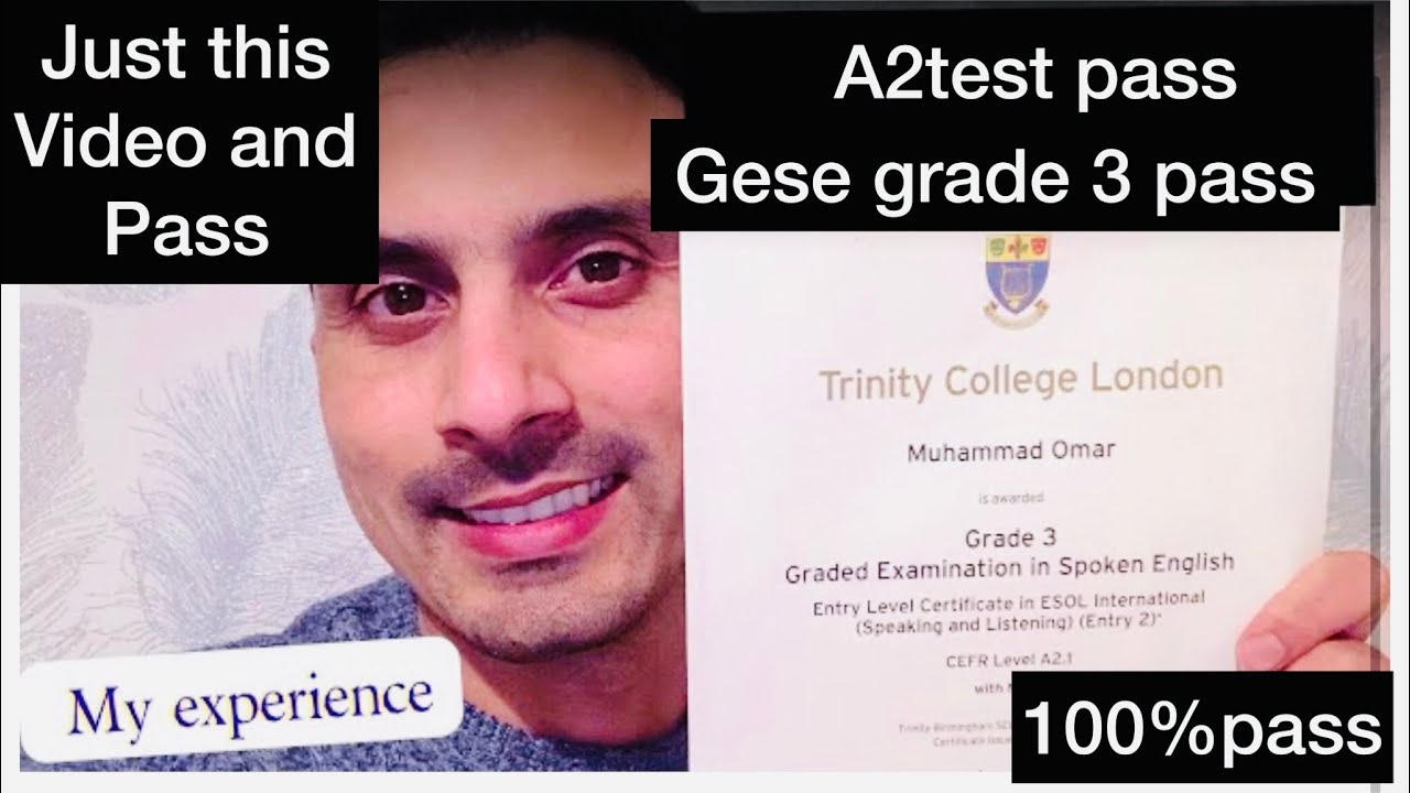 How to pass A2 test grade3 trinity college 2023 | Spouse visa extension test | 100% pass |