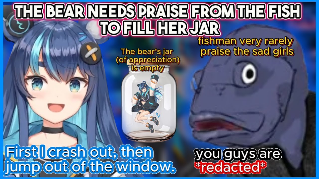 Uruka tries to explain to chat why Fishman needs to praise the bear sometimes 👀 Fujikura Uruka Clips