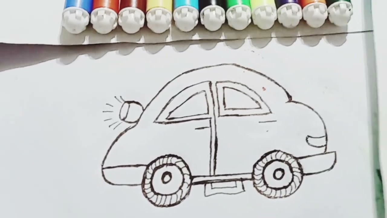 Mini car🚗drawing#treending music!!@snehanjali70
