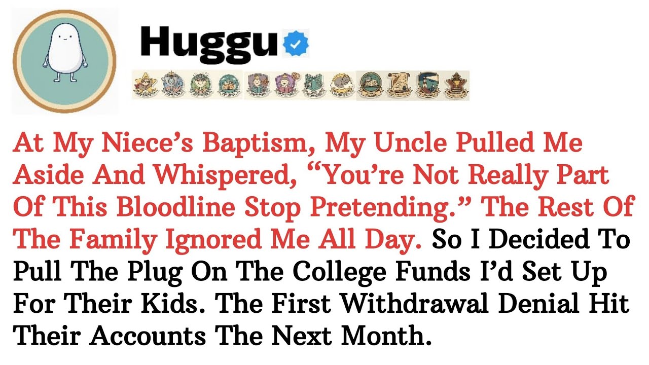 At My Niece’s Baptism, My Uncle Pulled Me Aside And Whispered, “You’re Not Really Part Of This