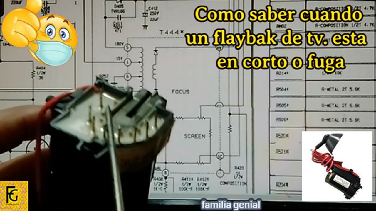 COMO SABER CUANDO UN FLAYBAK DE UN TELEVISOR ESTA EN CORTO O FUGA 👈📲🍀