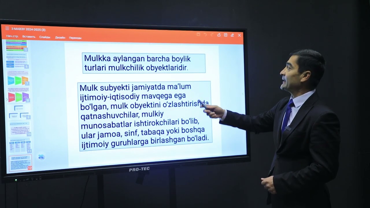 Mavzu: Ijtimoiy-iqtisodiy tizimlar va mulkchilik munosabatlari