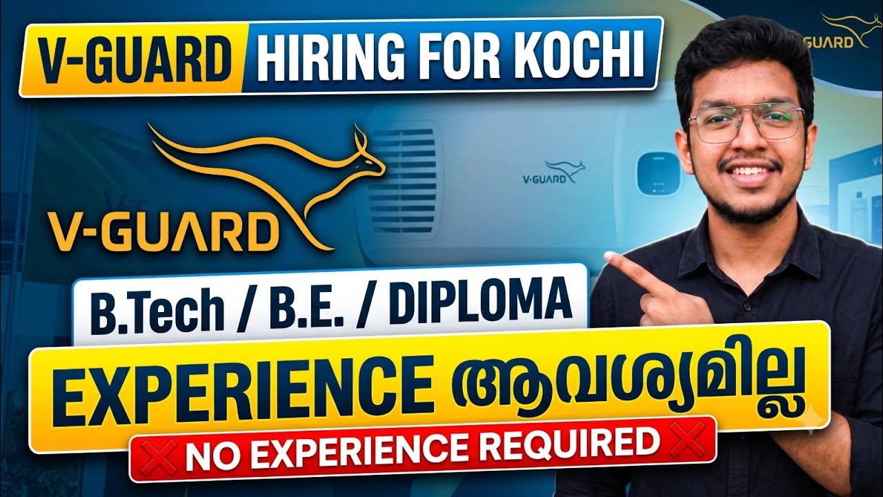 Vguard Jobs 🔥 Kochi opportunity | Job vacancy malayalam | Fresher Jobs 2026 malayalam | Jobhunter