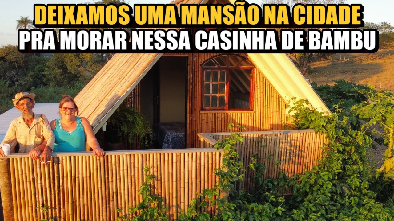 ELE CONSTRUIU UMA LINDA CASA DE BAMBÚ NA ROÇA