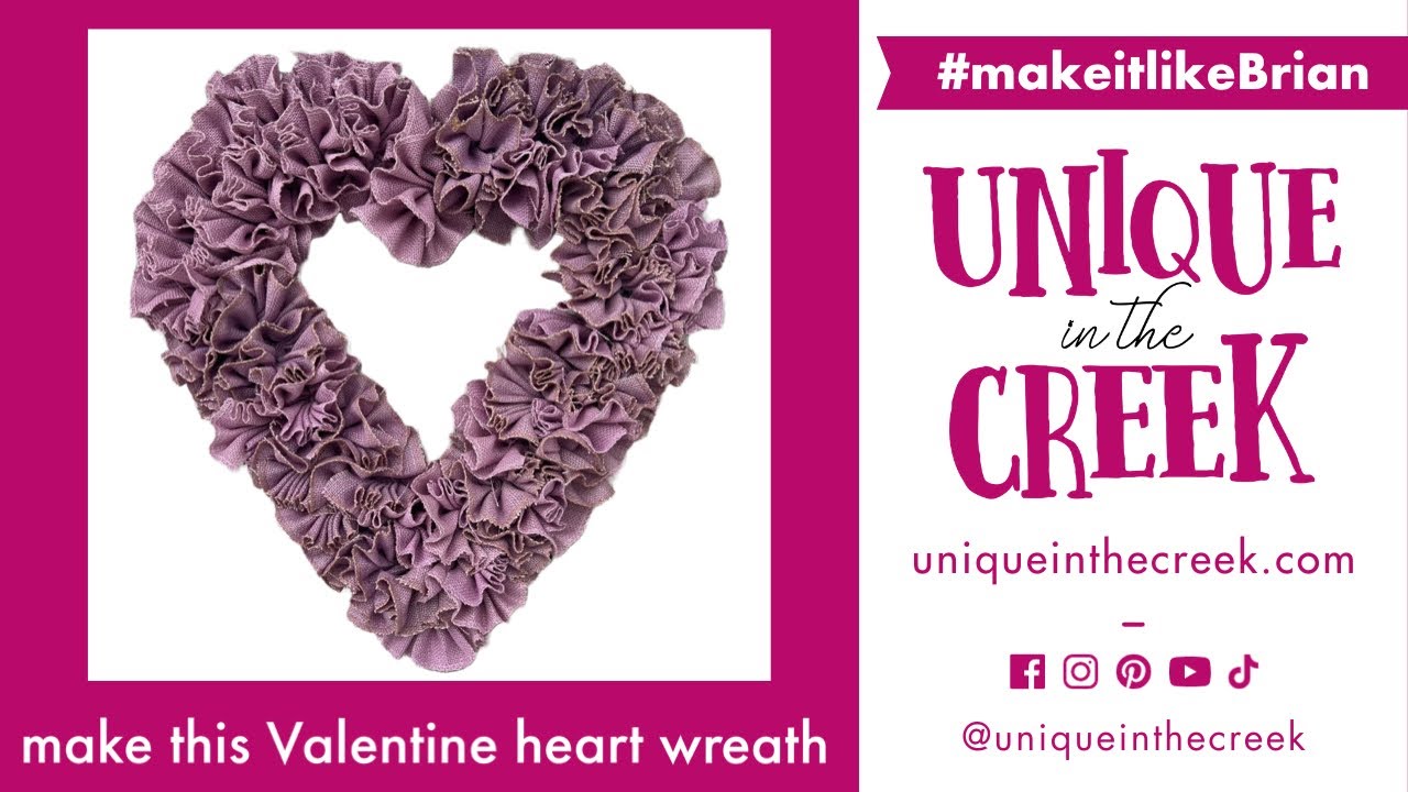 Easy DIY Valentine's Heart Deco Mesh Wreath Using UITC Cane Board