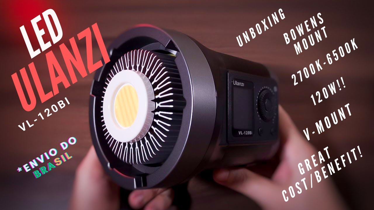 LED Ulanzi VL-120Bi de 120W!! Unboxing + teste de Cooler.