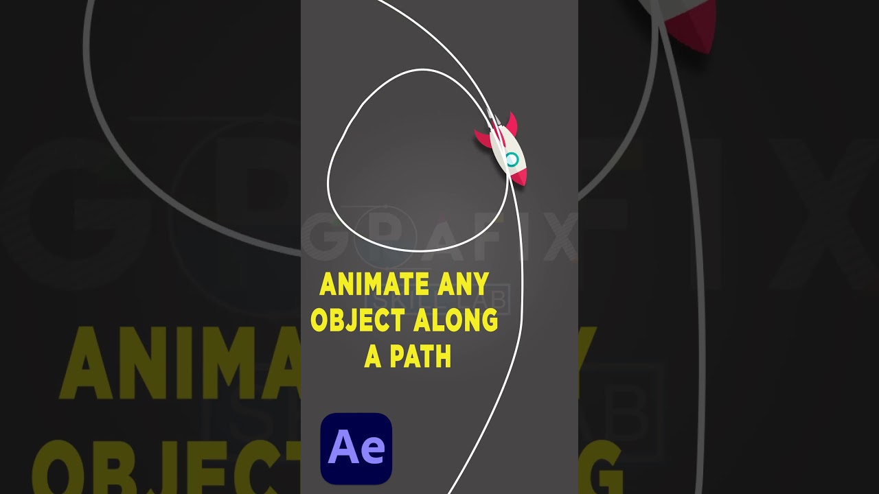 Animate Any Object or Text Along a Path | For Full Tutorial See link Description #viral #short