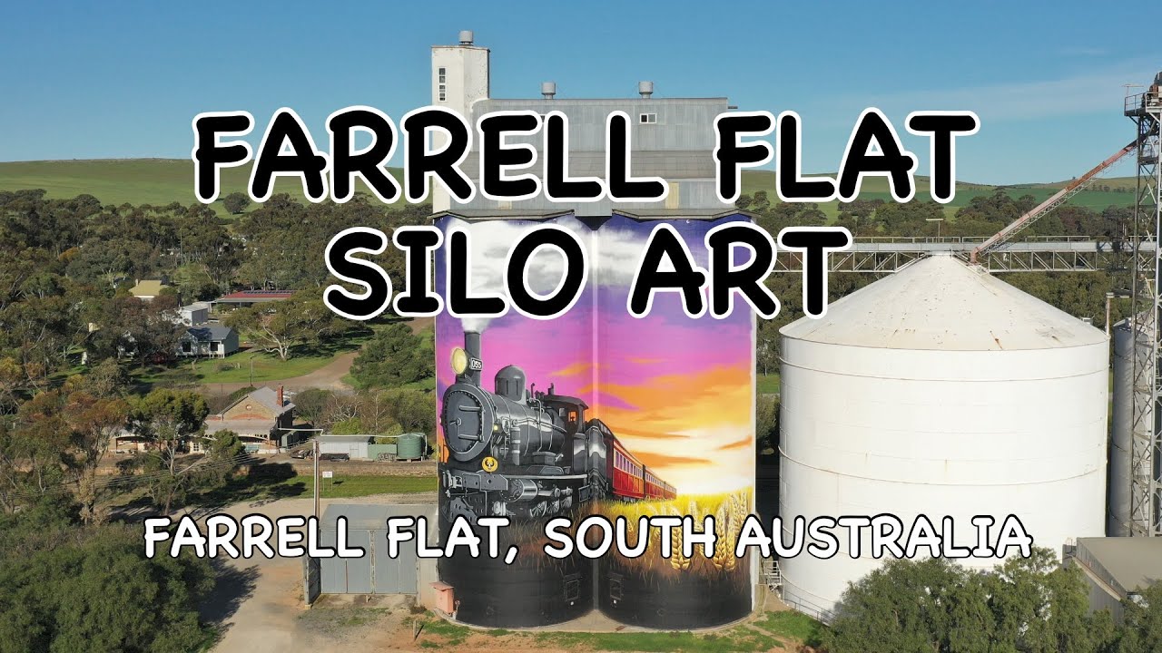 Australian Silo Art - Farrell Flat, South Australia (Drone Footage)