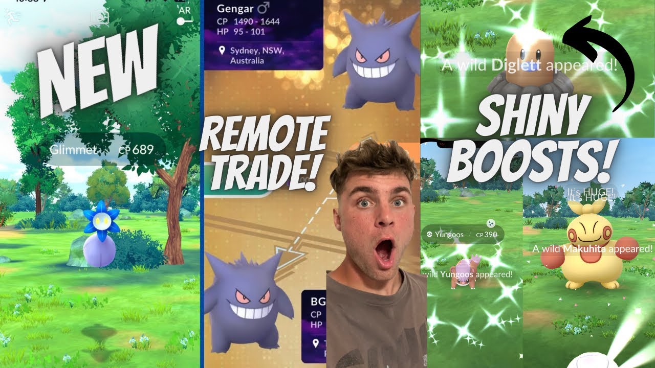 ✨I Did My FIRST EVER REMOTE TRADE! NEW Glimmet in Pokemon Go, SHINY BOOSTS and XXL Shiny Caught!✨