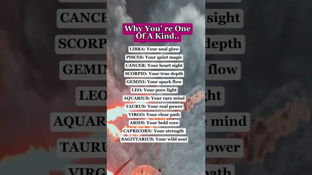 WHY YOU&rsquo;RE ONE OF A KIND ?  #zodiac #zodiacsigns #lifestyle #tips #birthday #shorts #astrology
