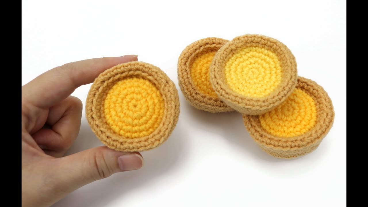 Easy Crochet Amigurumi Tutorial - Egg Tart