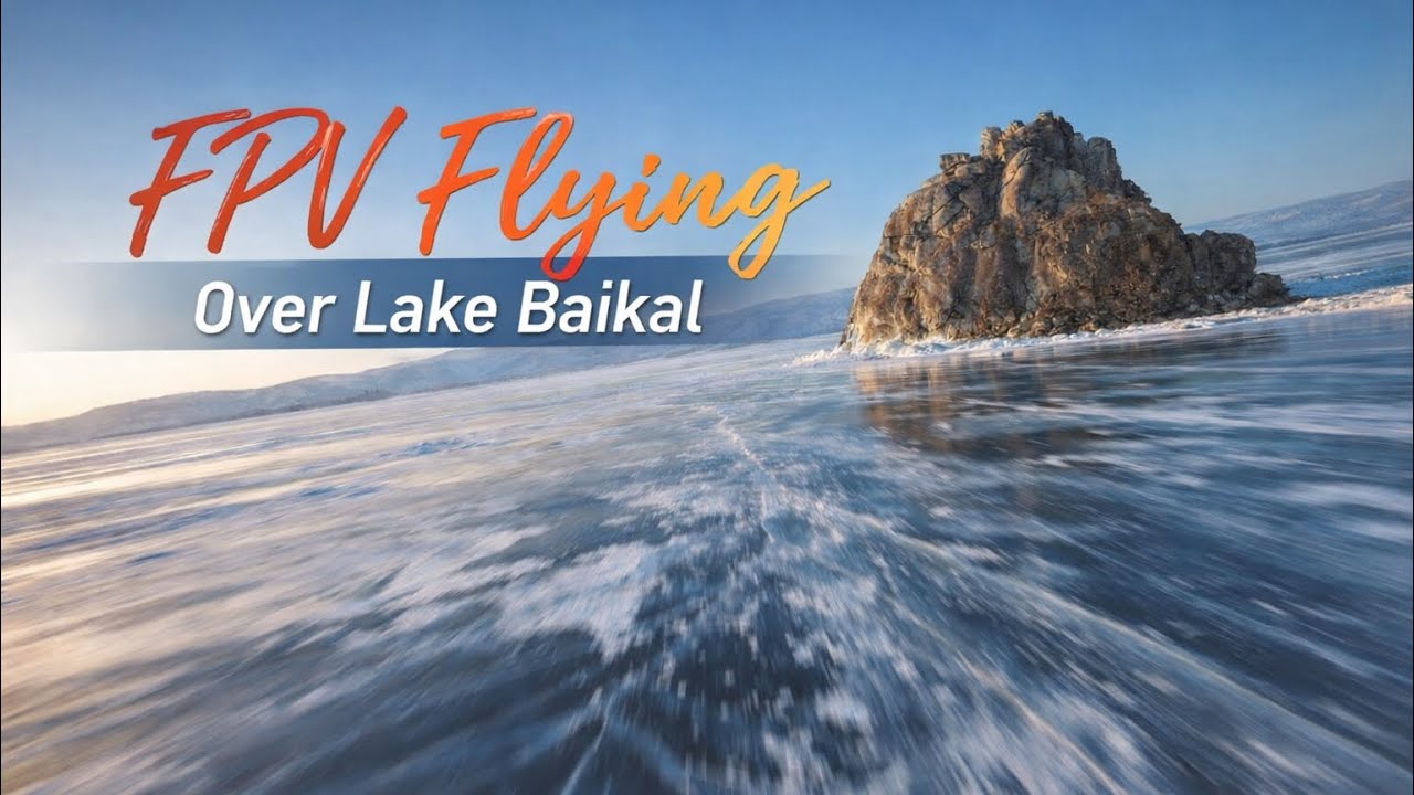 Flying Inches Above Frozen Lake 