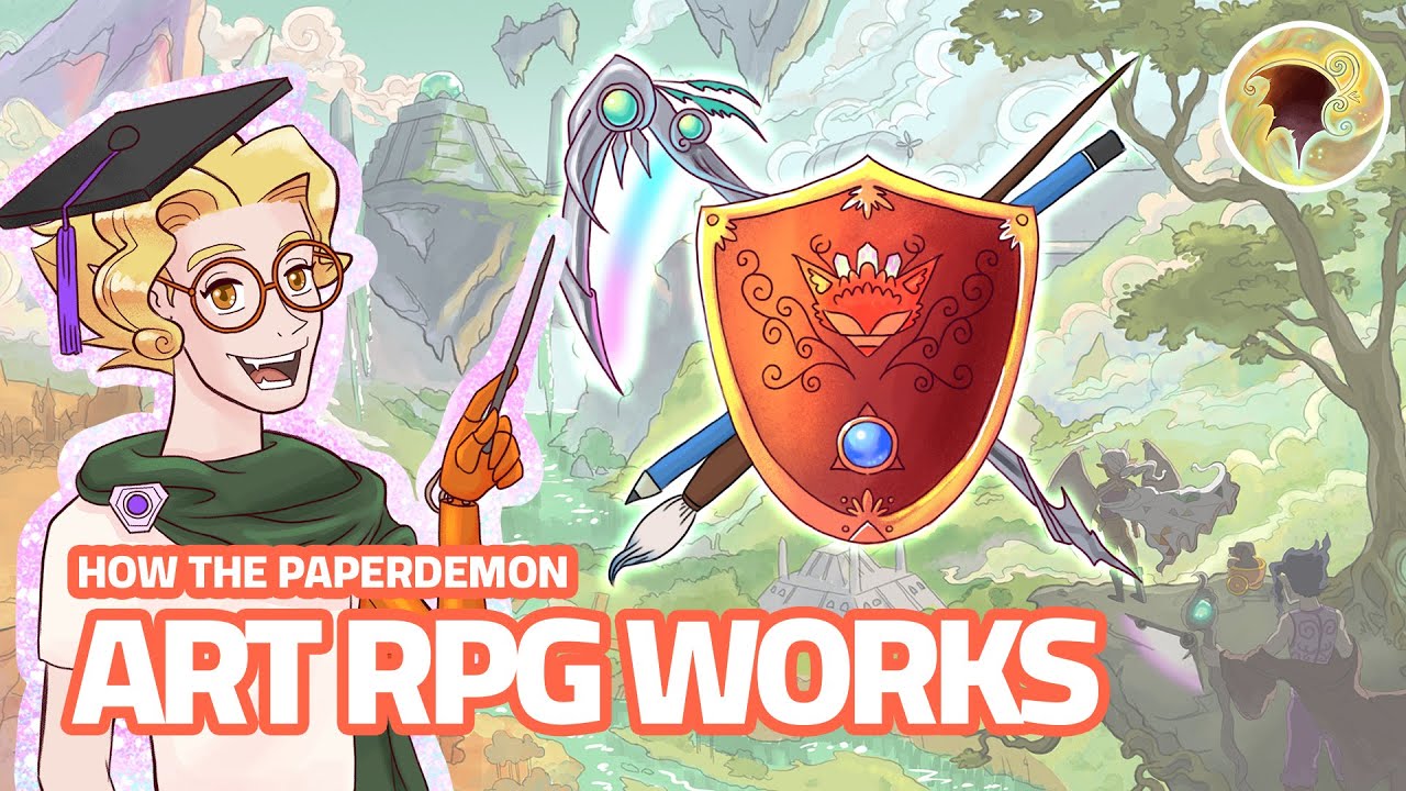 How the PaperDemon Art RPG Works - Defeat monsters and creative block