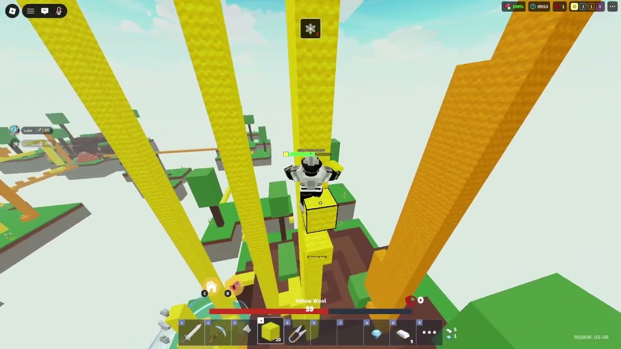 beating kill aura player (roblox bedwars)