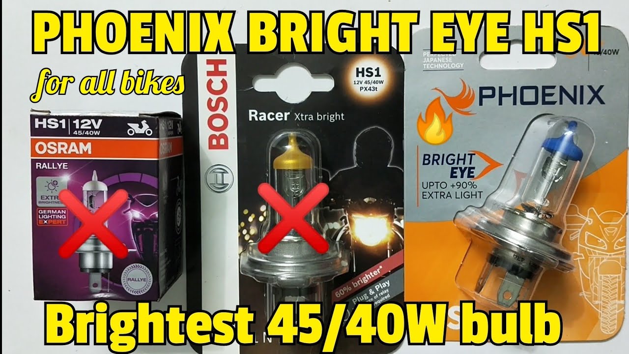 PHOENIX BRIGHT EYE HS1 Brightest 45/40W bulb for all bikes and mopeds