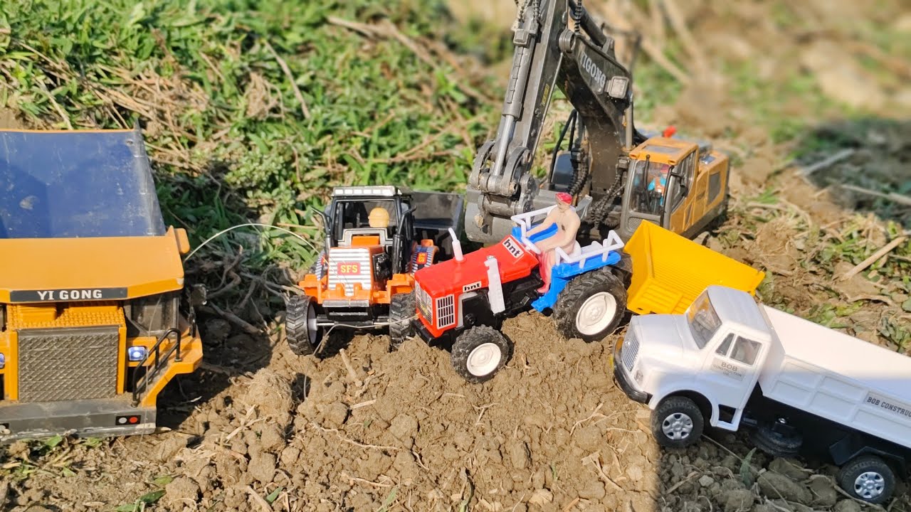 Tata drum track and tractor and excavator warking contraction 🚎 #foryou #viralvideo #jcb #shortvideo