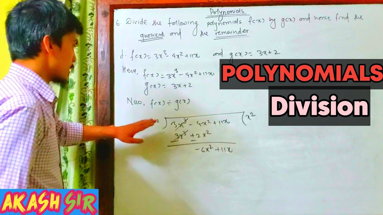 Polynomials | division | akash sir