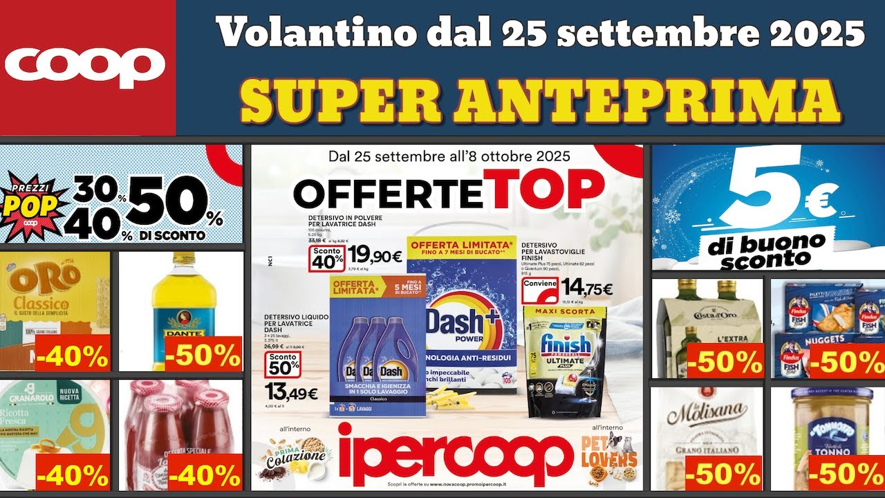 volantino IPERCOOP dal 25 settembre 2025 ✅ #anteprima Sconti fino al 50% 🔥 Offerte e promozioni