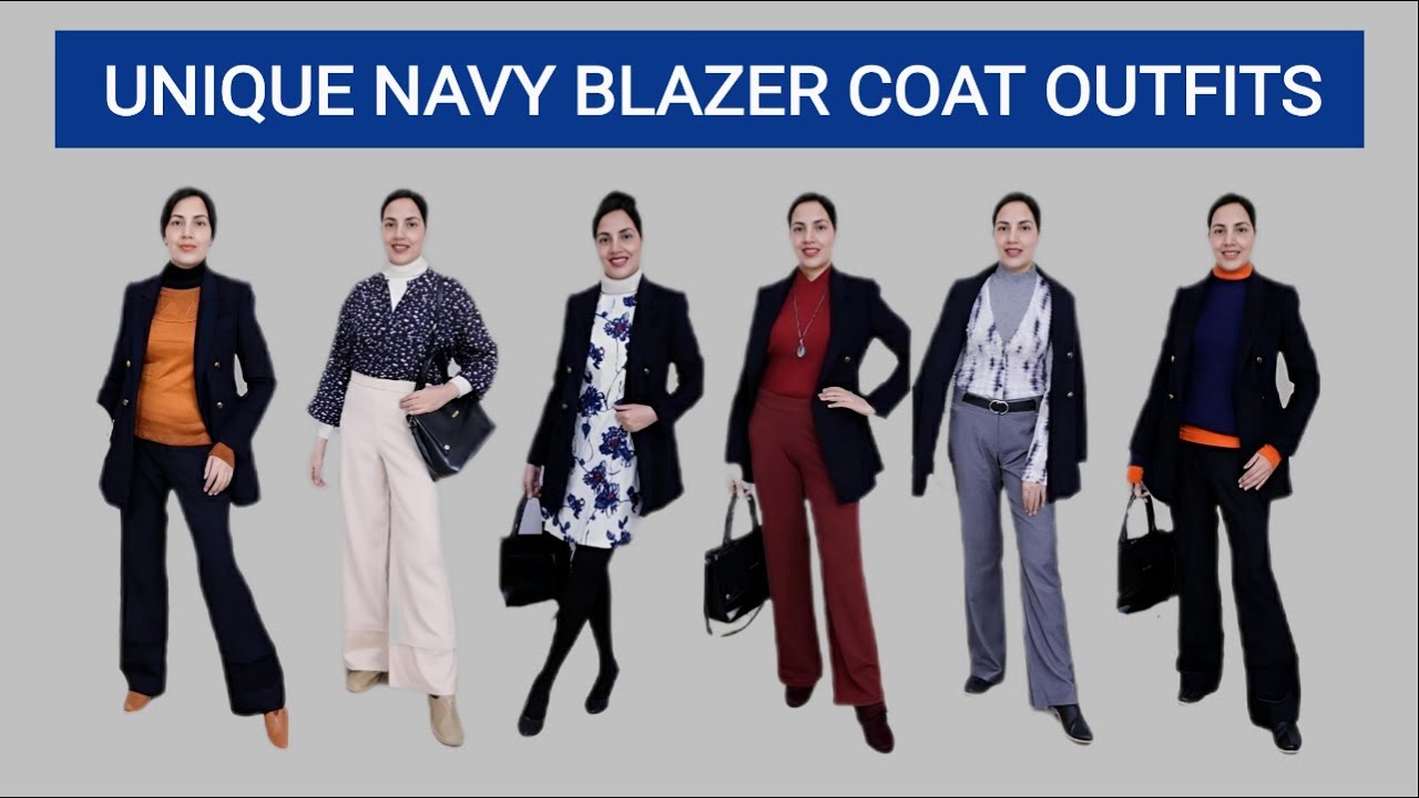 Ralph Lauren Style Fall Winter Outfit Ideas | How To Style Navy Blazer/Coat 