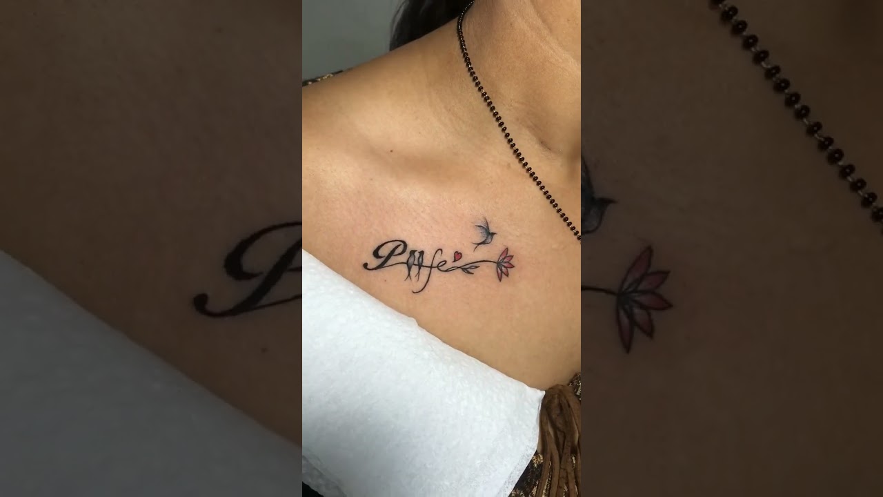 P Name chest tattoo designs | women heart tattoo #luckysingh #girltattoo #chesttattoo #tattoodesigns